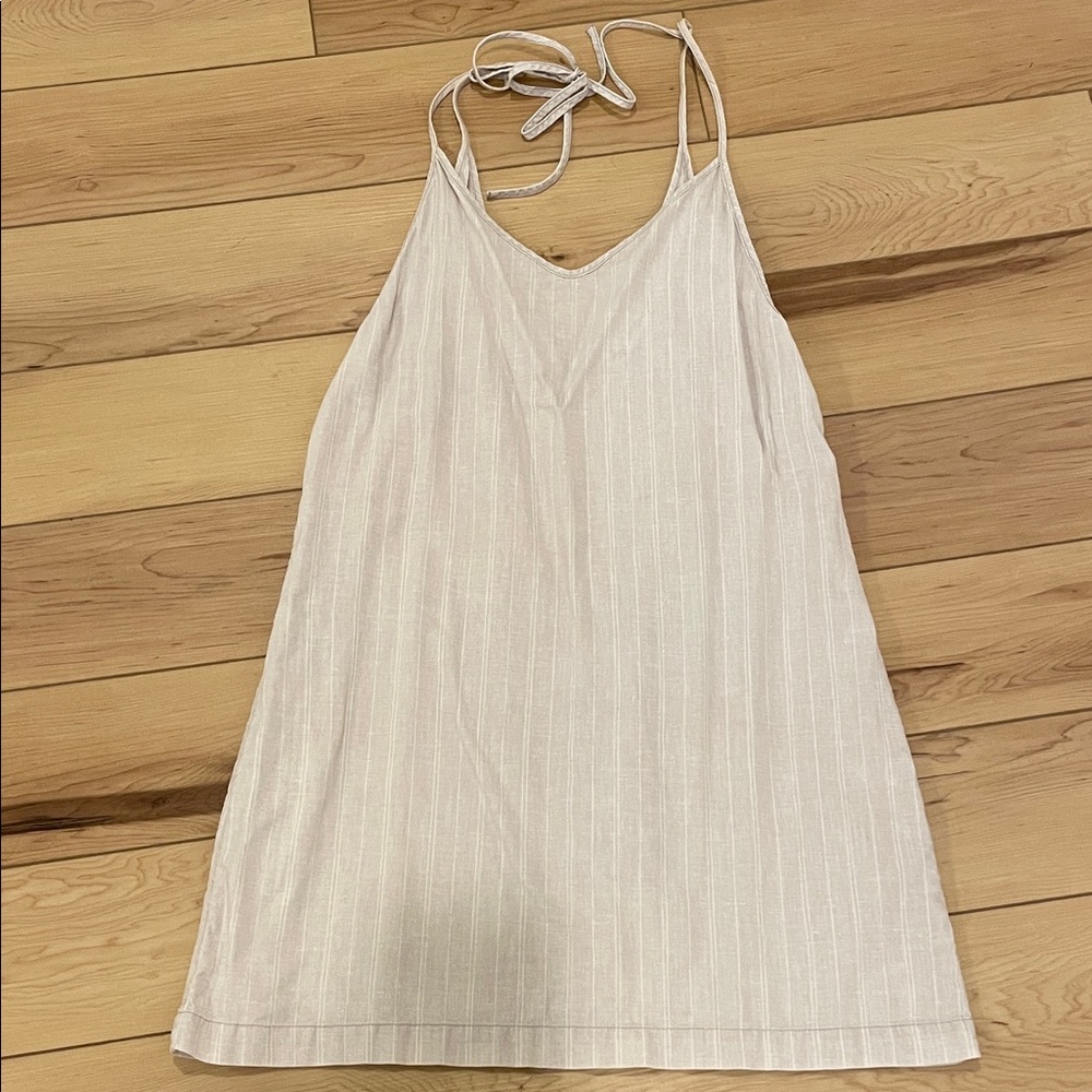 Carve Designs Ivory Striped Mini Dress
